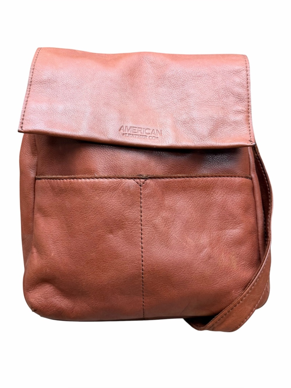 American Leather Co, Liberty Backpack Handbag, Brandy Smooth Leather